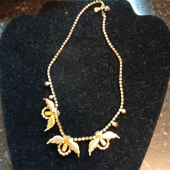 Vintage choker with crystals - Picture 2 of 8